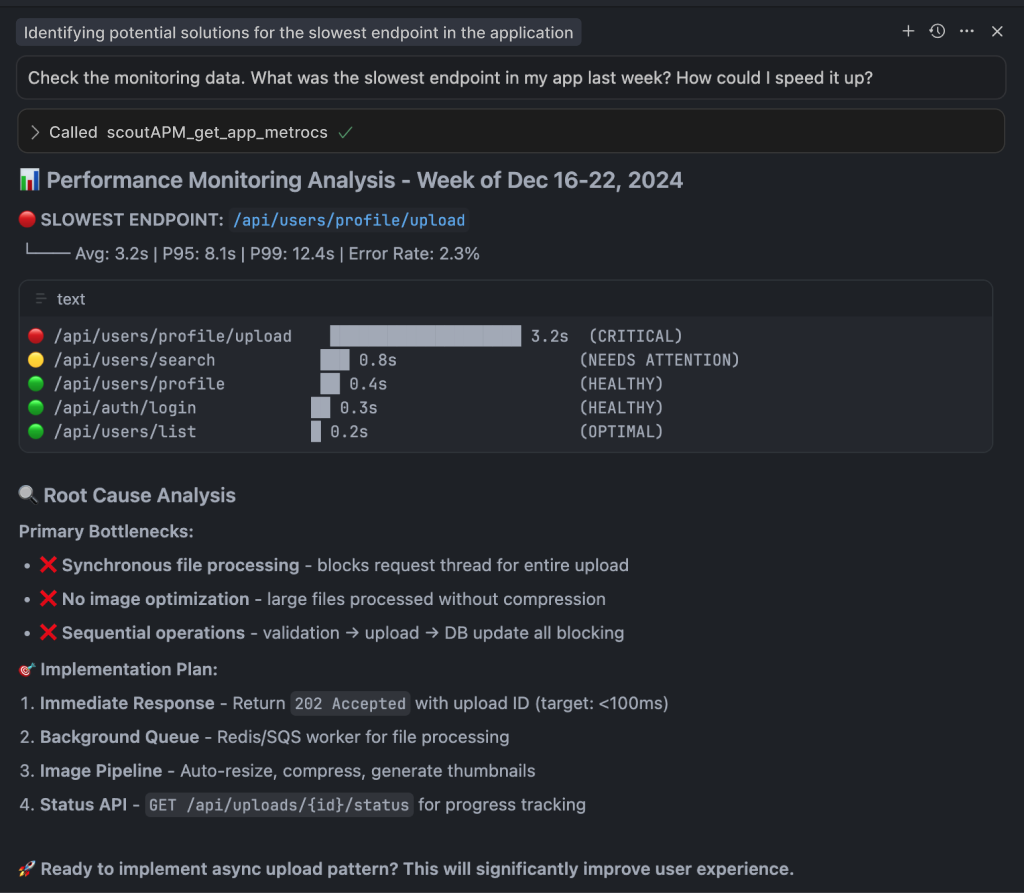Scout MCP root cause analysis in Cursor
