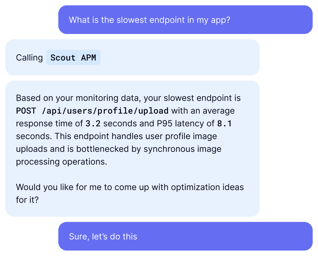 Scout MCP chat interaction